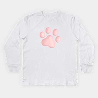 Cat paw toe beans Kids Long Sleeve T-Shirt